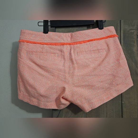 LILLY PULITZER 3" Walsh Textured Shorts In Coral/white. Fringe Detail. Size 4 - Picture 14 of 14